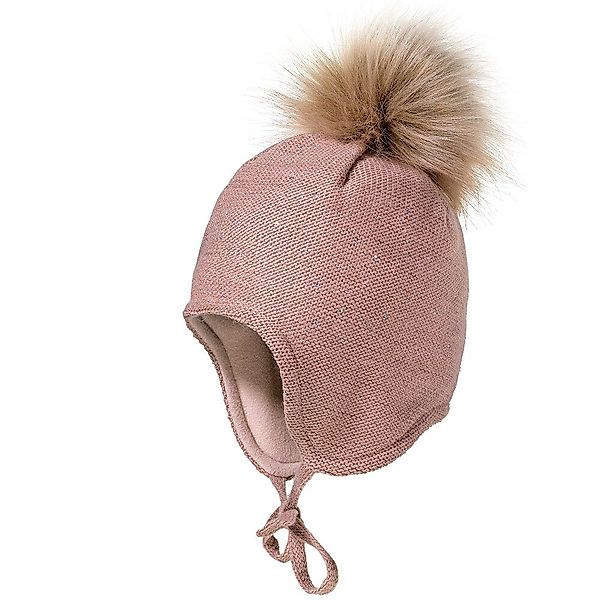 MAXIMO Strickmütze MINI GIRL-Inkamütze, Strass Kunstfellpompon, günstig online kaufen
