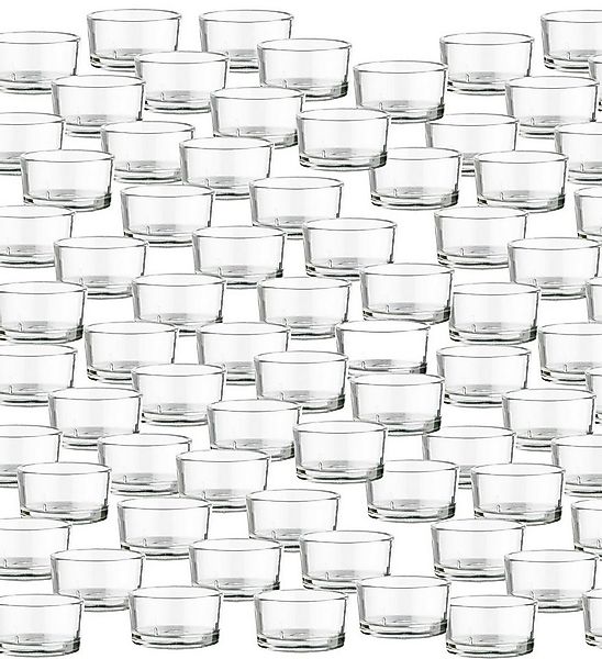 BigDean Teelichthalter 132er Set Teelichtgläser - Premium Qualität Made in günstig online kaufen