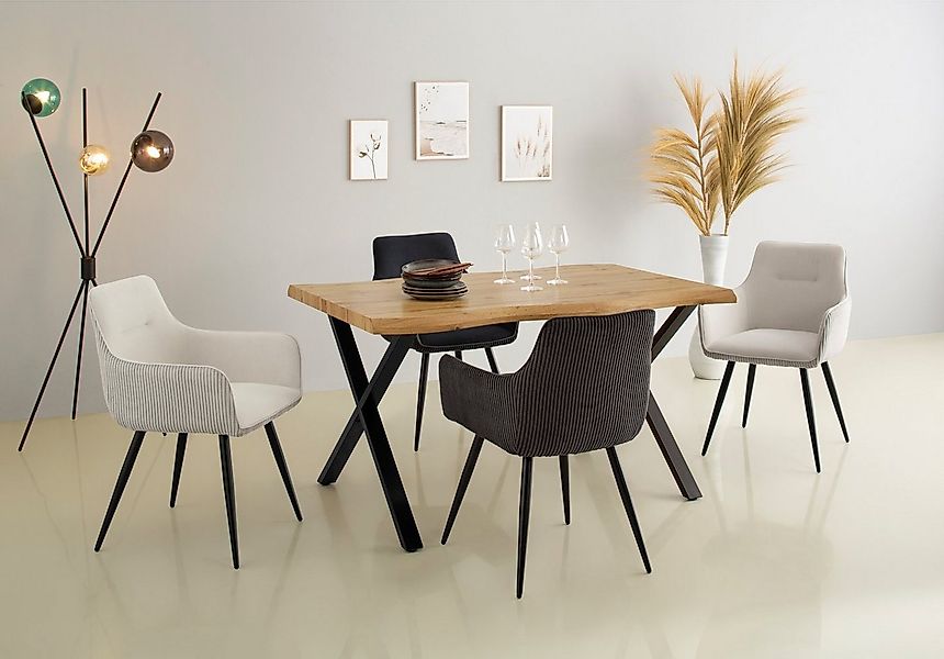 HELA Esstisch GRETA BESTSELLER, Baumkantentisch (Nachb), versch. Größen, 46 günstig online kaufen