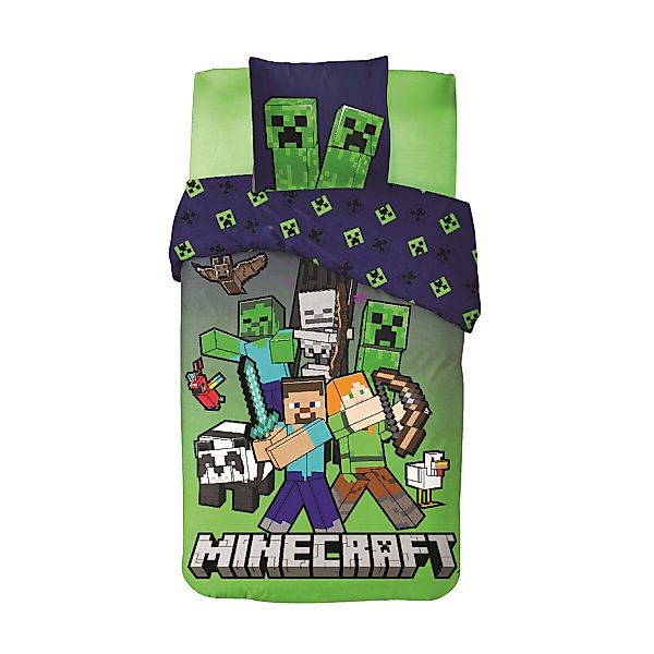 Minecraft Kinderbettwäsche Minecraft Bettwäsche 135x200cm Set günstig online kaufen