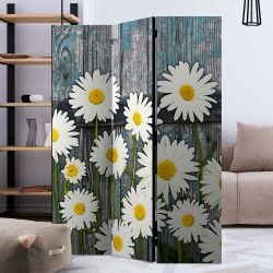Landhausstil Paravent mit Blumen Motiv 3 oder 5 Elemente günstig online kaufen