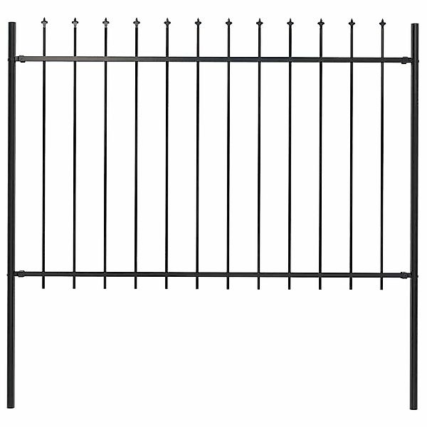 vidaXL Gartenzaun Gartenzaun mit Speerspitzen Stahl günstig online kaufen