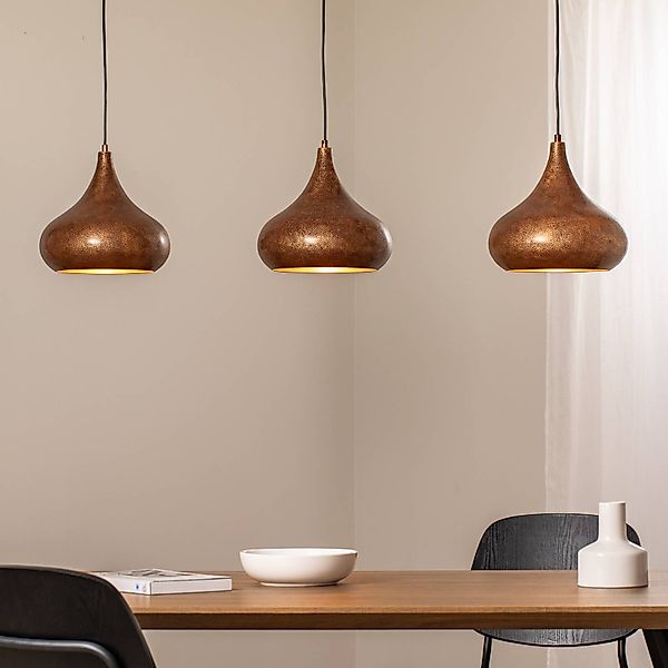 Hängeleuchte Muba, altmessing, Länge 120 cm, Metall günstig online kaufen