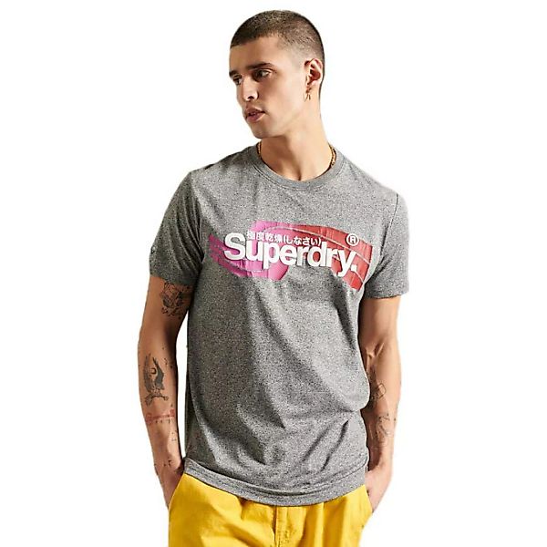 Superdry Core Logo Cali Kurzarm T-shirt S Grey Slub günstig online kaufen