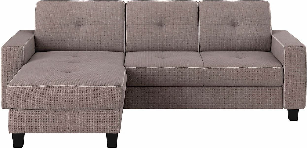 Places of Style Ecksofa "Varese", Kreuznaht in beige günstig online kaufen