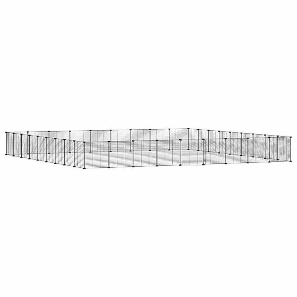 vidaXL 36-Tlg Haustierkäfig mit Tür Schwarz 35x35 cm Stahl Modell 1 günstig online kaufen