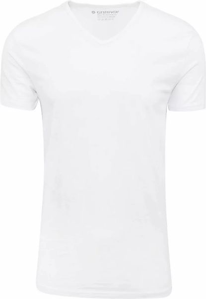 Garage Stretch Basic T-Shirt Weiß V-Ausschnitt - Größe M günstig online kaufen