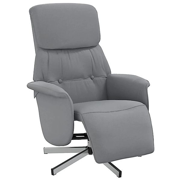 vidaXL Relaxsessel mit Fußteil Hellgrau Stoff Modell 4 günstig online kaufen