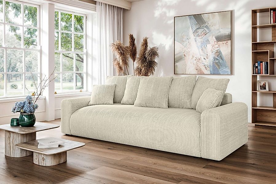 Home affaire Big-Sofa LAKESIDE klein 3-Sitzer Schlafsofa mit Bettkasten, Br günstig online kaufen