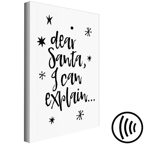 Wandbild Dear Santa, I can explain... -  Wintergrafik mit Text auf Englisch günstig online kaufen