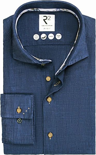 R2 Hemd Leinen Royal Blau - Größe 44 günstig online kaufen