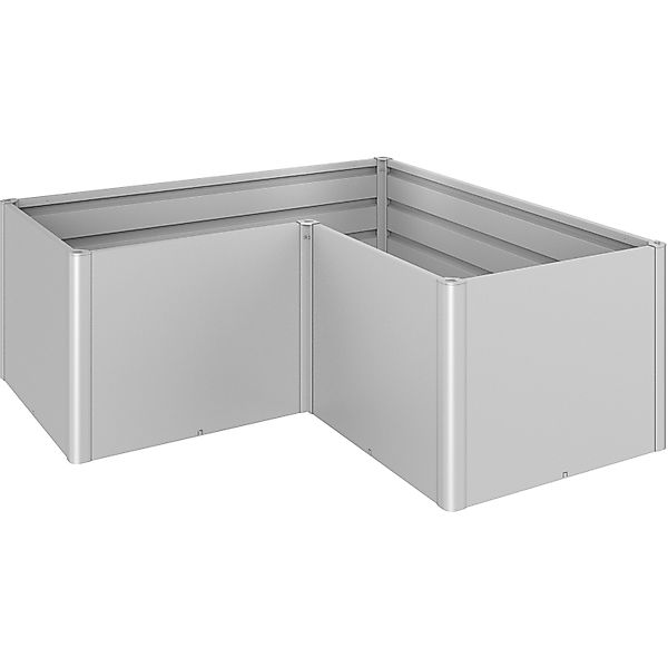 Biohort Hochbeet "L-Form 2x1 silber-metallic", 201x201x77 cm, extrem langle günstig online kaufen