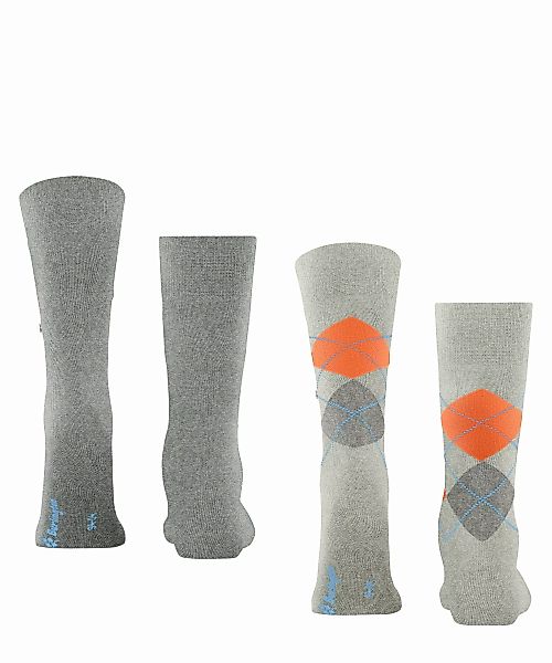Burlington Everyday 2-Pack Herren Socken, 40-46, Weiß, Argyle, Baumwolle, 2 günstig online kaufen
