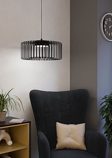 EGLO Hängeleuchte »GINESTRONE-Z Hängelampe schwarz, ZigBee 3.0, Timer, Pend günstig online kaufen