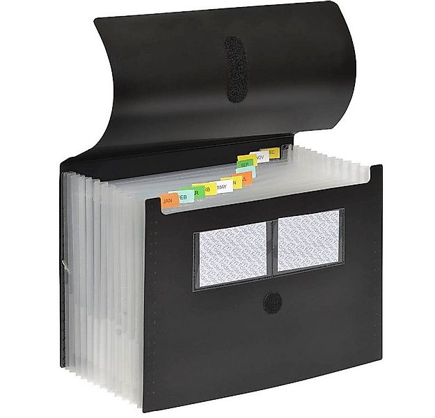 FOLDERSYS Fächermappe FolderSys 70006-30 Fächermappen, Dehnbar, schwarz günstig online kaufen