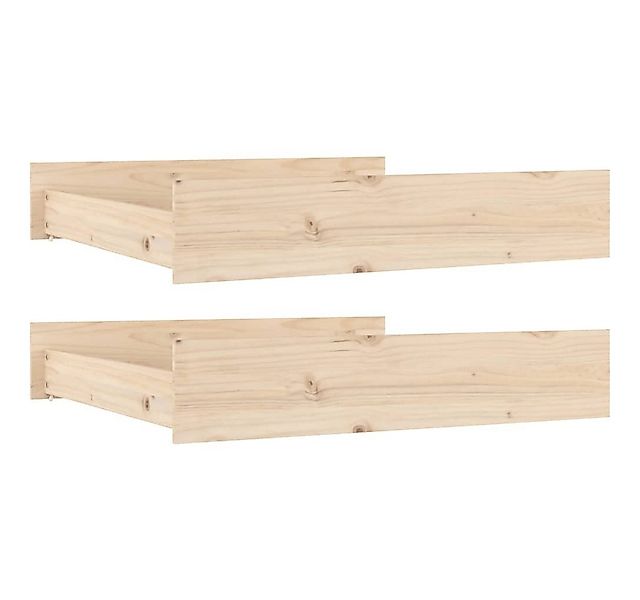 vidaXL Bettschubkasten Bettschubladen 2 Stk. Massivholz Kiefer günstig online kaufen