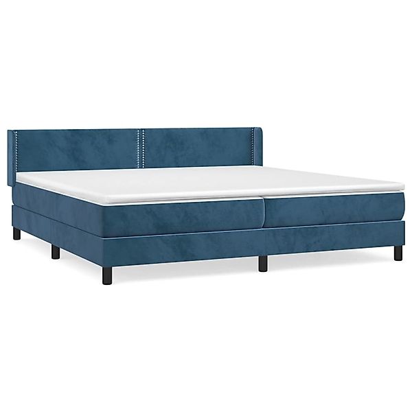 vidaXL Boxspringbett mit Matratze Dunkelblau 200x200 cm Samt1376585 günstig online kaufen