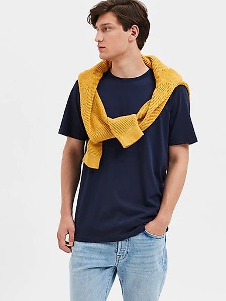 SELECTED HOMME Rundhalsshirt "SLHASPEN SS O-NECK TEE NOOS" günstig online kaufen