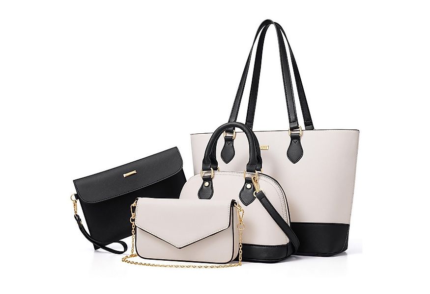 HAUSS SPOLE Henkeltasche 4 tlg Umhängetasche Schultertasche mit Reißverschl günstig online kaufen