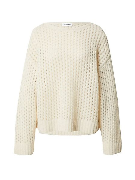 EDITED Rundhalspullover Frantje (1-tlg) Lochmuster günstig online kaufen