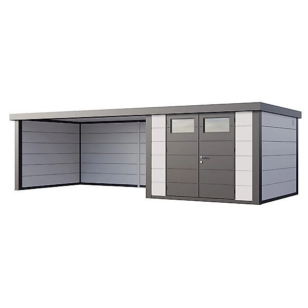 Gerätehaus Classico 3030 mit Lounge XL Links 762 cm x 238 cm Weiß günstig online kaufen