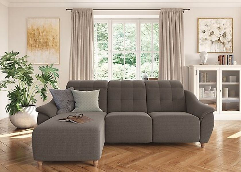 Home affaire Ecksofa »Boston L-Form« Kopfteilverstellung an jeder Sitzfläch günstig online kaufen