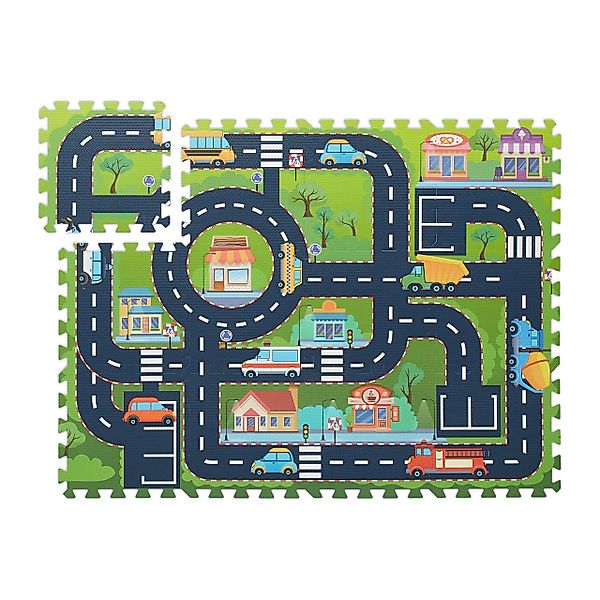 relaxdays Spielmatte Puzzlematte Straße günstig online kaufen