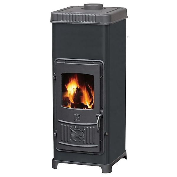 Plamen Kaminofen Dora 10N Schwarz mit Herdplatte und 7,2 kW günstig online kaufen