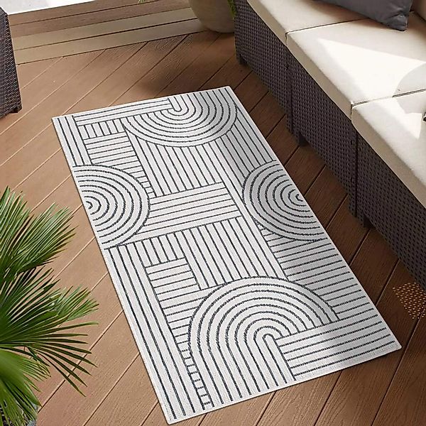 Carpet City Outdoorteppich "DUO RUG 5842" rechteckig 5 mm Höhe Wendeteppich günstig online kaufen