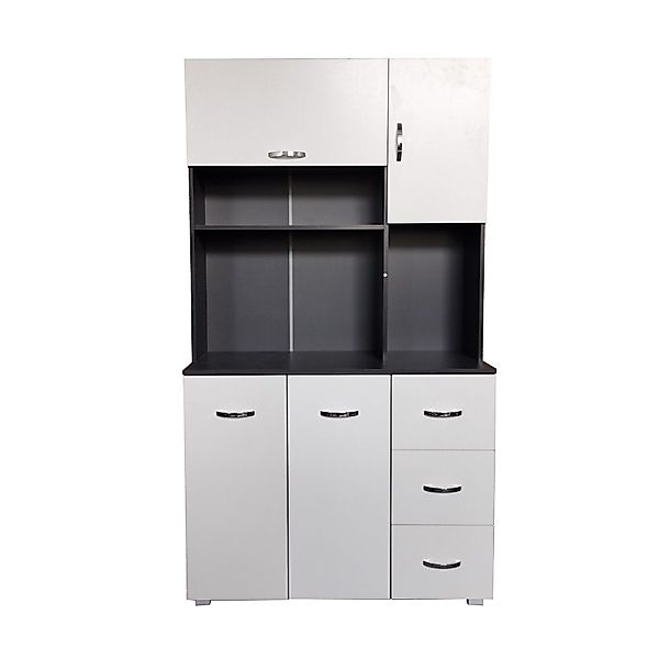 HTI-Living Hochschrank Küchenschrank Grau/Weiß Blanca (Stück, günstig online kaufen