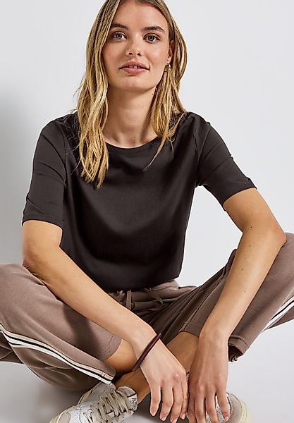 STREET ONE T-Shirt U-Boot Ausschnitt, Basic günstig online kaufen