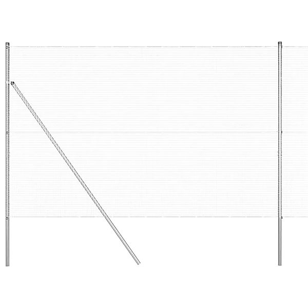 vidaXL Zaunpfosten Silber 25 x 1,5 m 19 x 19 mm Masche Stahl 3351620 günstig online kaufen