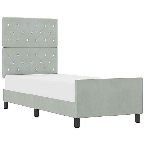 vidaXL Bett Hellgraues Samtbettgestell 80x200 cm (1-tlg) günstig online kaufen