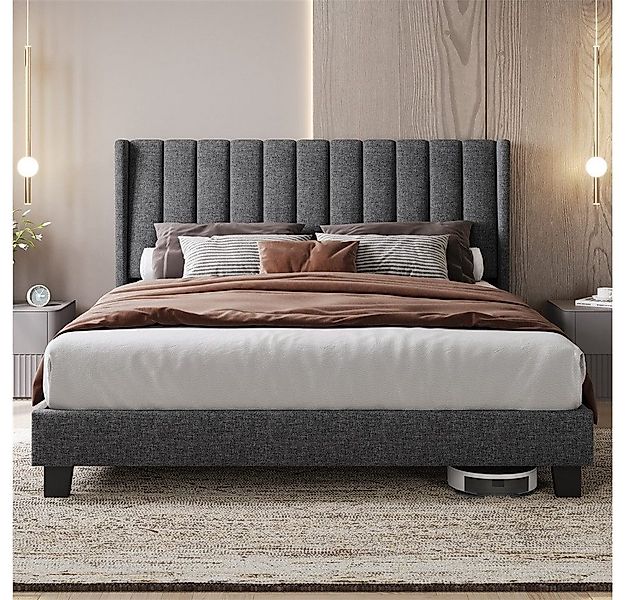 Yaheetech Polsterbett 140/160 x 200 cm, Doppelbett Familienbett Bettgestell günstig online kaufen