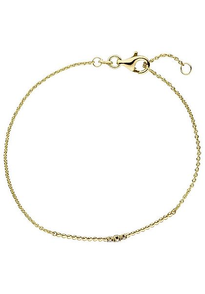 JOBO Armband Goldarmband, 585 Gold mit 3 Diamanten 18 cm günstig online kaufen
