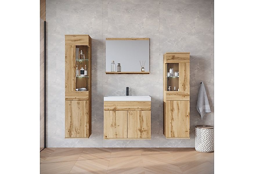 welltime Badmöbel-Set Kenia, (Set, 5-St), Modernes Badmöbel-Set mit viel St günstig online kaufen