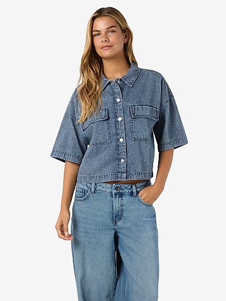 Noisy may Jeansbluse "NMENZA S/S REG CROP SHIRT MG004MB NOOS" günstig online kaufen