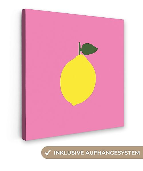 OneMillionCanvasses® Leinwandbild Zitrone - Gelb - günstig online kaufen