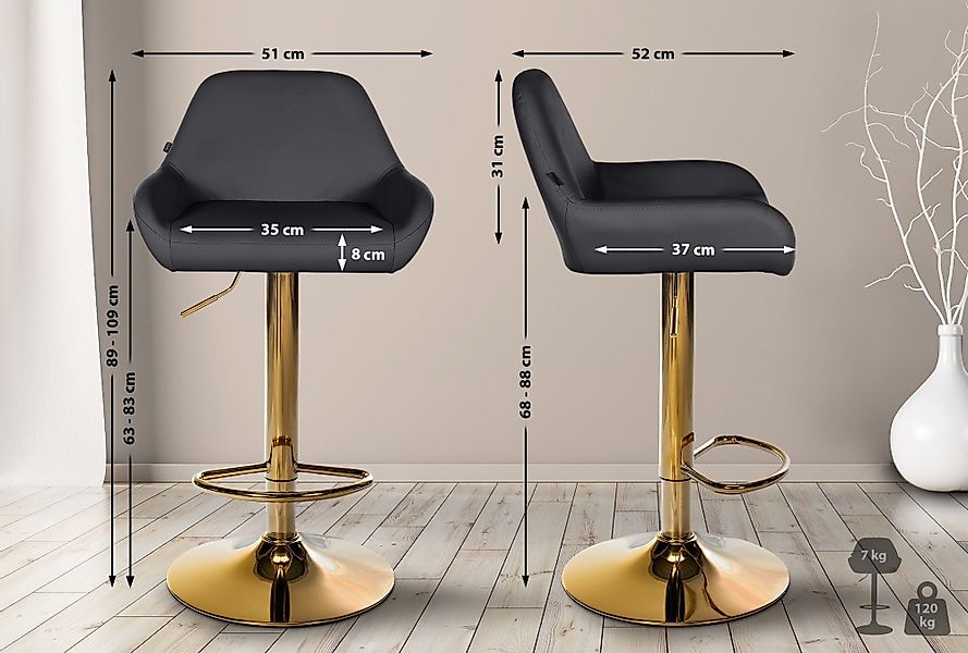 CLP Barhocker Braga (2er Set, 2 günstig online kaufen