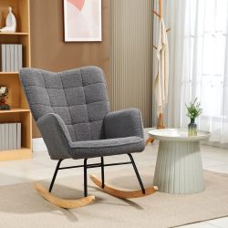 HOMCOM Schaukelstuhl Akzentstuhl, Wohnzimmersessel für Schlafzimmer günstig online kaufen