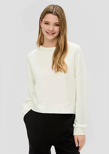 QS Sweatshirt Shirt mit Waffelpiqué-Struktur günstig online kaufen
