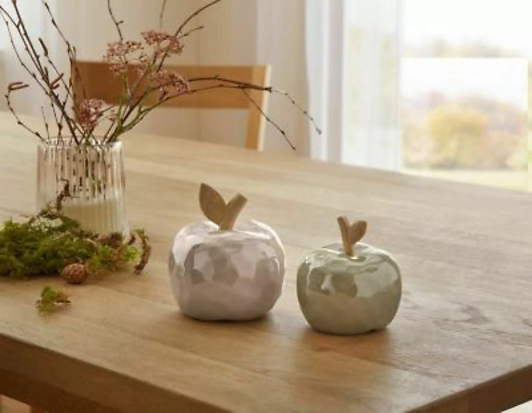 HOME Living Apfel Trendy Dekoobjekte grau günstig online kaufen