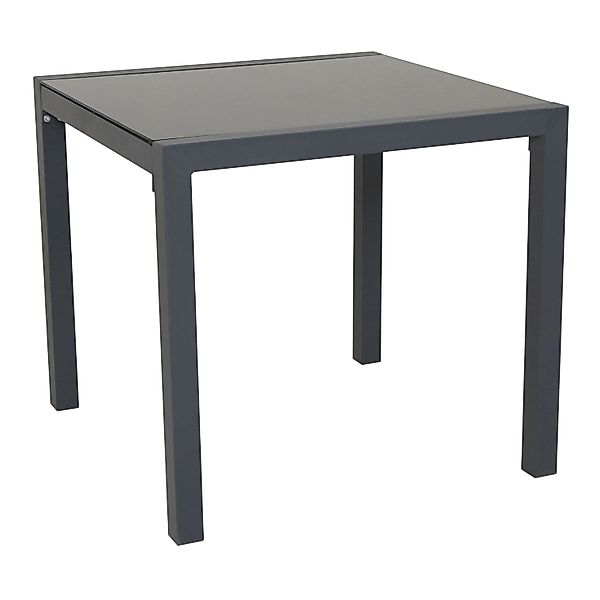 Svita Gartentisch Aluminium Outdoor Tisch Mit Glasplatte 80x80 cm günstig online kaufen