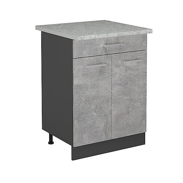 Vicco Unterschrank R-Line, Beton/Anthrazit, 60 cm AP Marmor günstig online kaufen