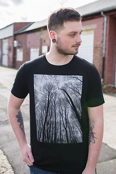Forest Wald Herren T-shirt Aus Biobaumwolle Black günstig online kaufen