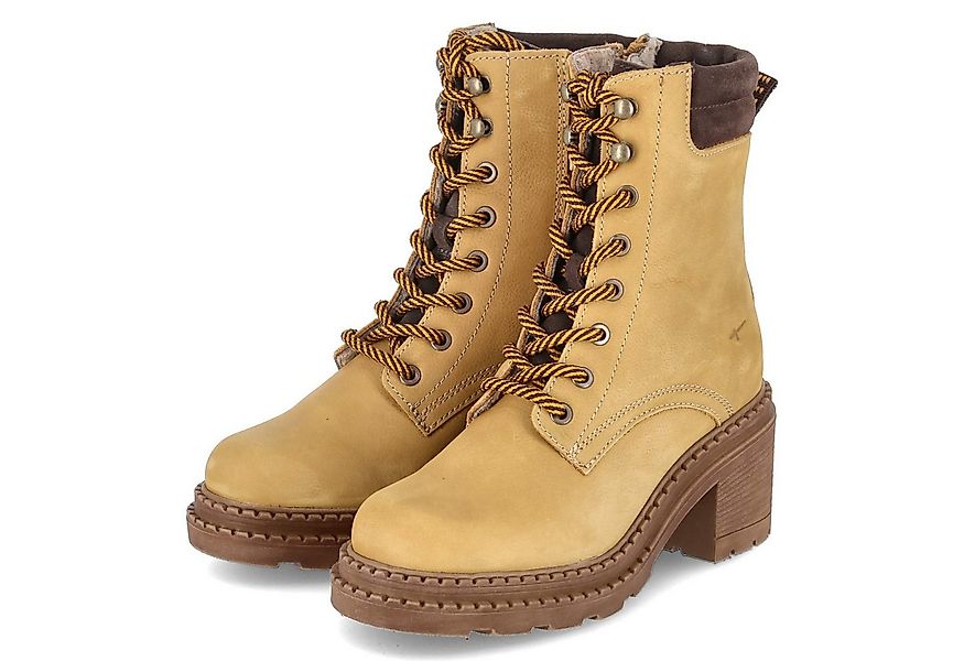 Tamaris Tamaris 1-25294-45/610 Damen Leder gelb Schnürstiefel günstig online kaufen