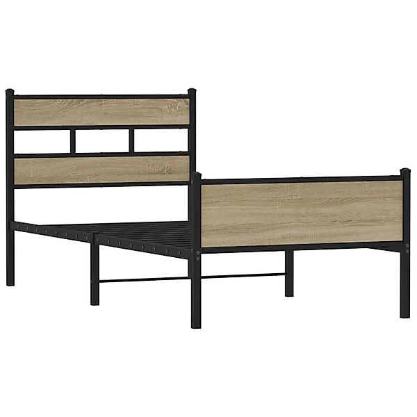vidaXL Bettgestell Ohne Matratze Sonoma-Eiche 107x200 cm Holzwerkstoff 4017 günstig online kaufen