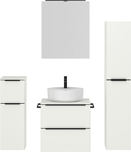 nobilia® Badmöbel-Set »Alvene«, (4 St., vormontiert, mit Soft-Close), inkl. günstig online kaufen
