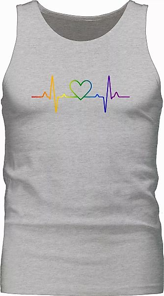 Shirtracer Tanktop Herzschlag Regenbogen Pride LGBT günstig online kaufen