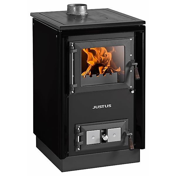 Justus Festbrennstoffherd Rustico 50 2.0 Schwarz 7 kW EEK: A günstig online kaufen